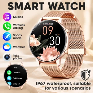 Women Rose Gold Smart Watch